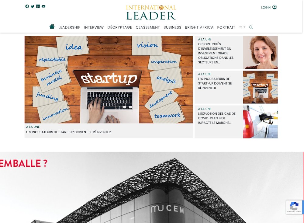 Apercu du site International Leader